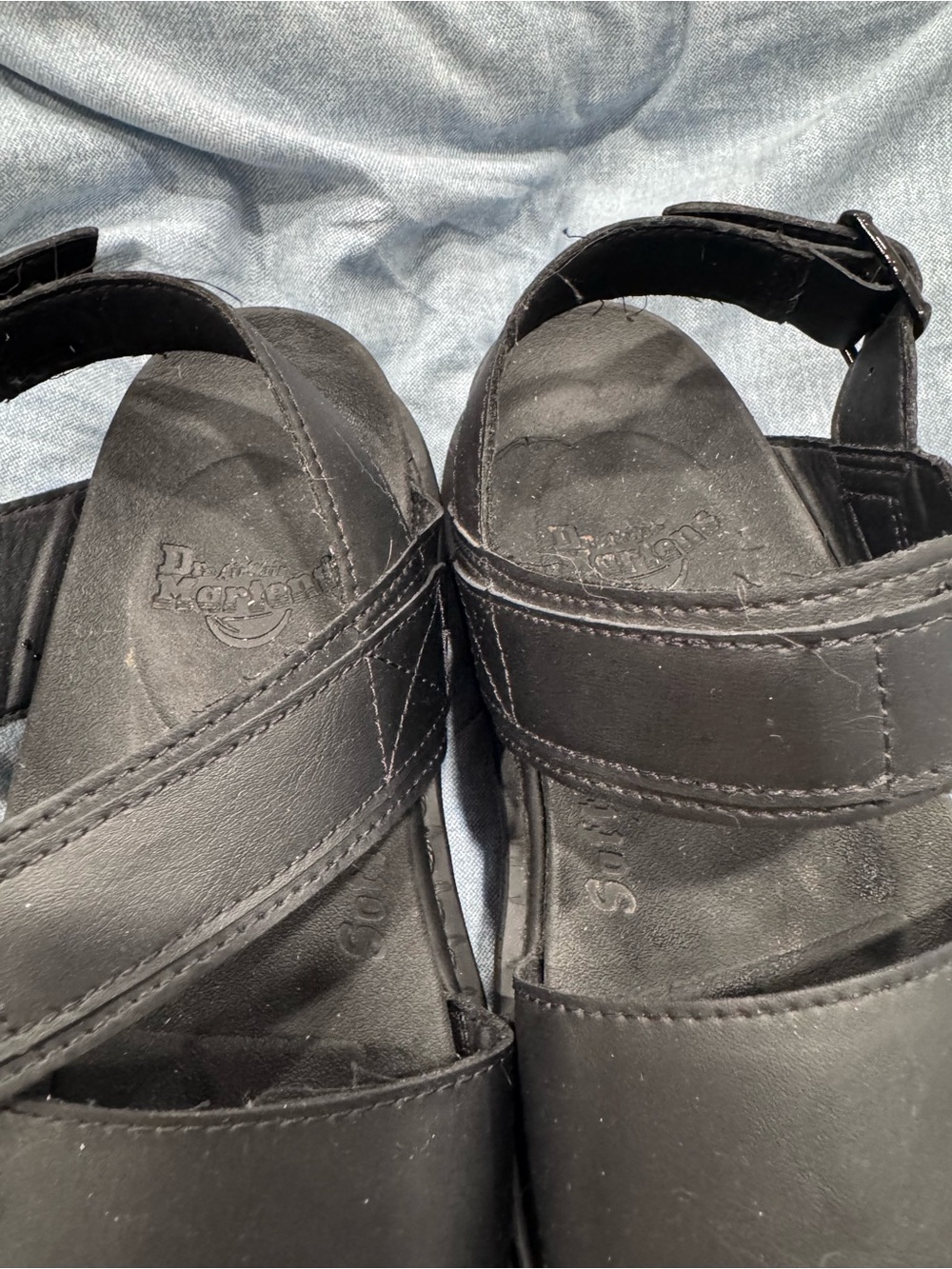 Dr. Martens Black Voss Strap Sandals - Picture 2 of 5